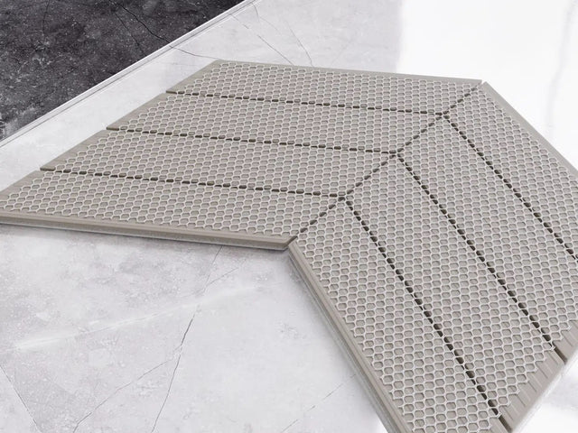 Ceramic mosaic on mesh for bathroom or kitchen 31.6 cm x 21.5 cm -Marble spruce