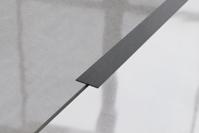 Bande I en acier inoxydable décorative pour murs noir satiné