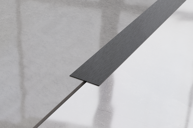 Bande I en acier inoxydable décorative pour murs noir satiné