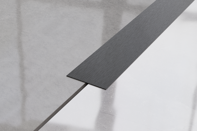 Bande I en acier inoxydable décorative pour murs noir satiné