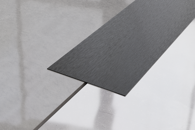 Bande I en acier inoxydable décorative pour murs noir satiné