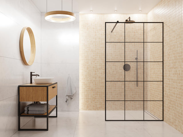 Mosaico in ceramica su rete per bagno o cucina 30.2 cm x 30.2 cm - Grain