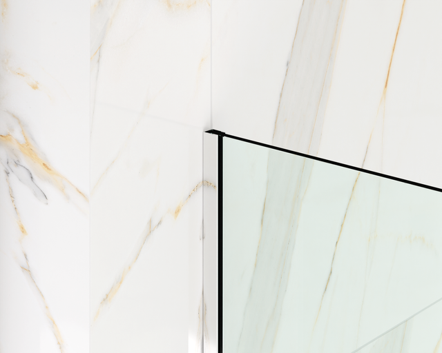 Profil LM fixation verre douche en acier inoxydable argent brillant