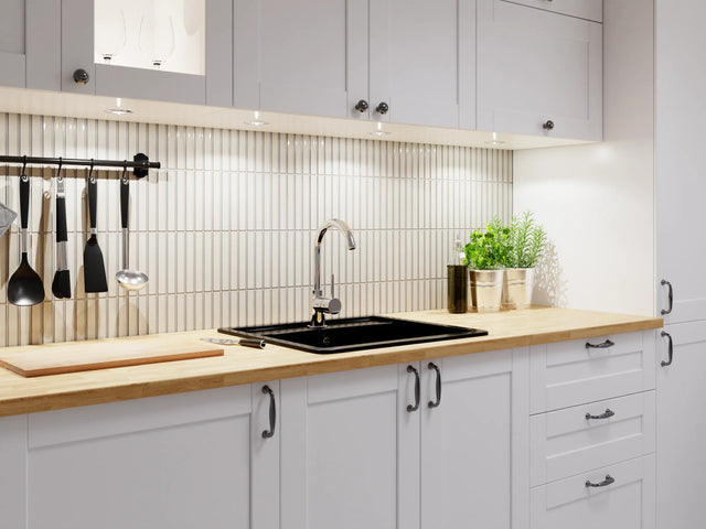 Mosaïque sur filet en céramique pour salle de bain ou cuisine 29,5 cm x 30 cm - Élégant piano