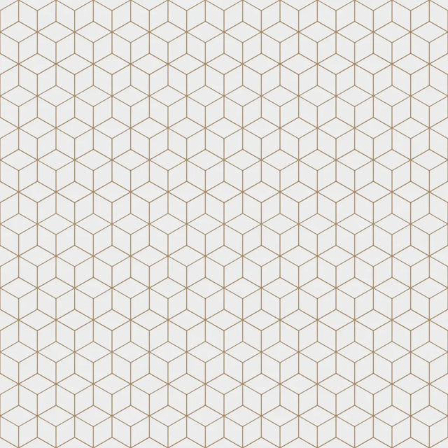 Mosaico in ceramica su rete per bagno o cucina 30.5 cm x 26.5 cm - White geometric cubes