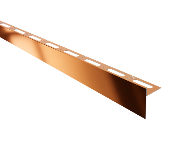 Profil de douche LKL sol gauche en acier inoxydable cuivre brillant