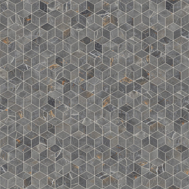 Mosaik auf Netz aus Feinsteinzeug mit Steineffekt für Bad oder Küche 30,5 cm x 26,5 cm - Diamond Romb