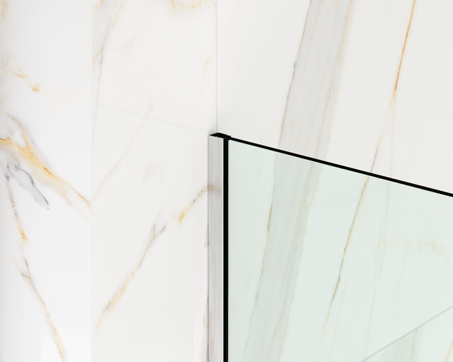 Profil LM douche fixation verre en acier inoxydable argent satiné