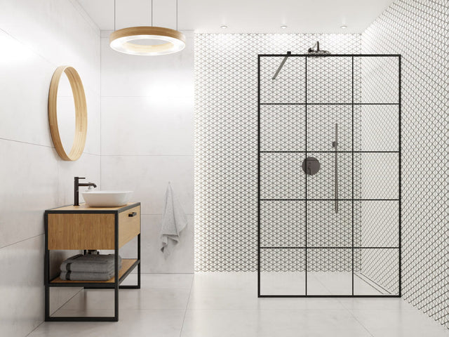 Mosaïque en céramique sur filet pour salle de bain ou cuisine 26,3 cm x 30,3 cm - Couverture triangulaire