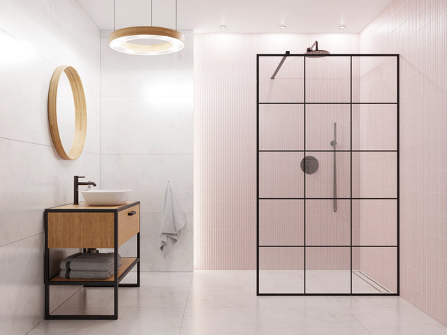 Keramikmosaik auf Netz für Bad oder Küche 29,0 cm x 29,5 cm - Mattes Pink Piano