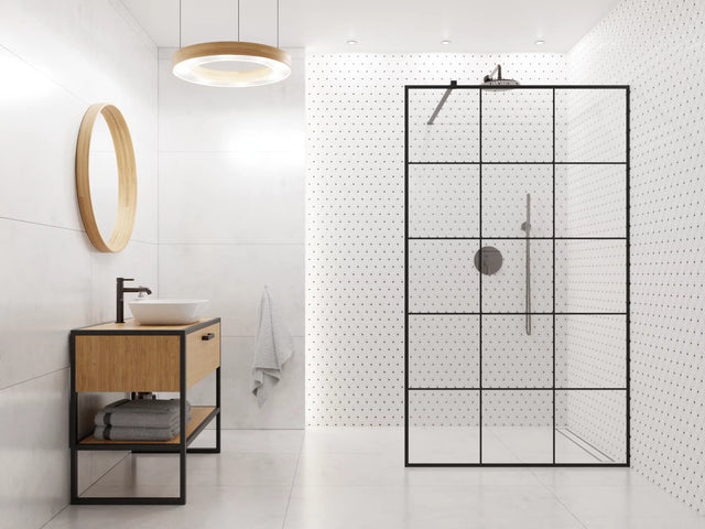 Ceramic mosaic on mesh for bathroom or kitchen 29.4 cm x 30.7 cm - Origami