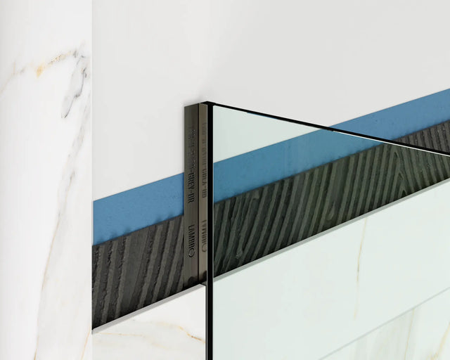 Profil de douche LSS fixation verre au mur en acier inoxydable - Gunmetal