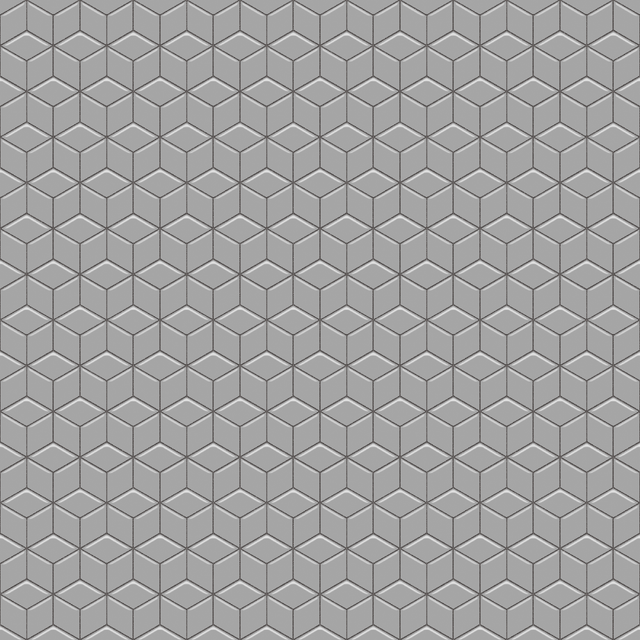 Glass mosaic on mesh for bathroom or kitchen 30.5 cm x 26.5 cm - Silver geometric cubes