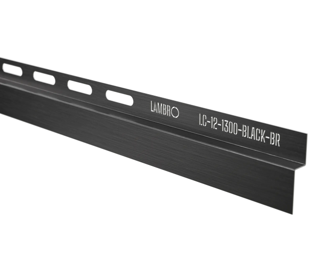 Profil de douche LC à poser au sol, frontal noir satiné