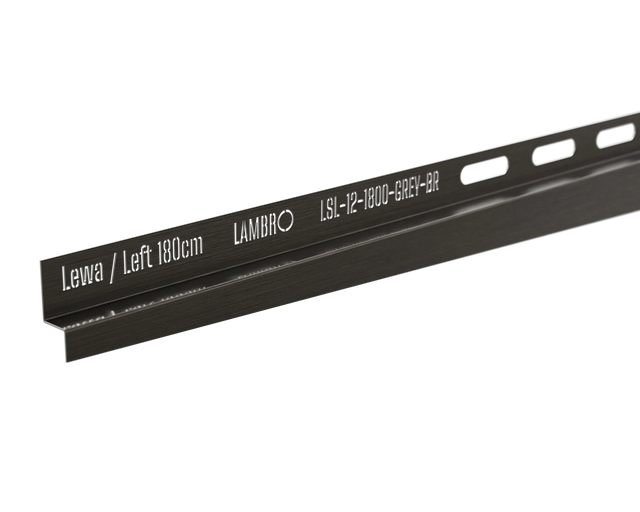 LSL Duschprofil linke Wand aus Edelstahl - Gunmetal