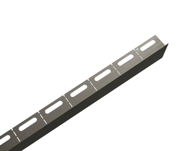 Perfil de ducha LKL suelo izquierdo en acero inoxidable - Gunmetal