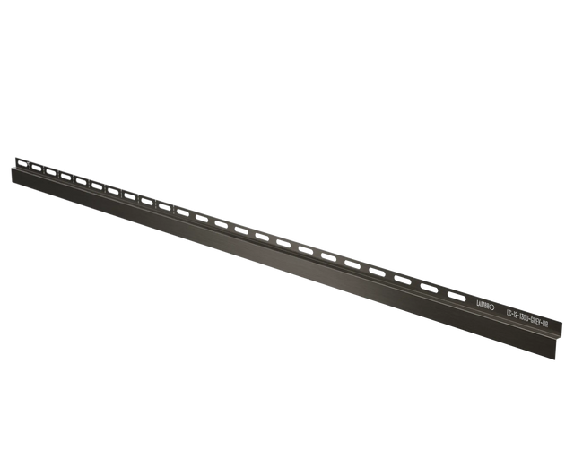 Profilo doccia LC a pavimento frontale in acciaio - Nero opaco RAL 9005