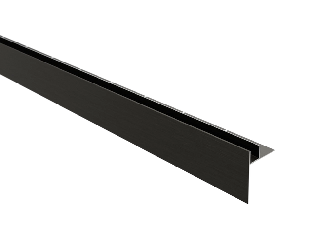 Profil de verre LPSL douche et sol gauche noir satiné