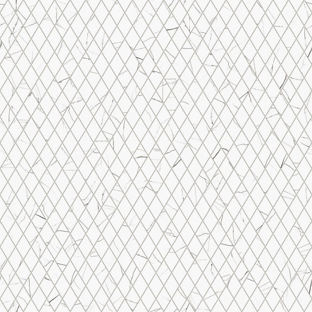 Porcelain stoneware mosaic on mesh for bathroom or kitchen 29.2 cm x 25 cm – Carrara sugar rhombus