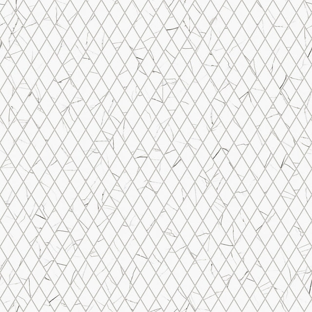 Porcelain stoneware mosaic on mesh for bathroom or kitchen 29.2 cm x 25 cm – Carrara sugar rhombus