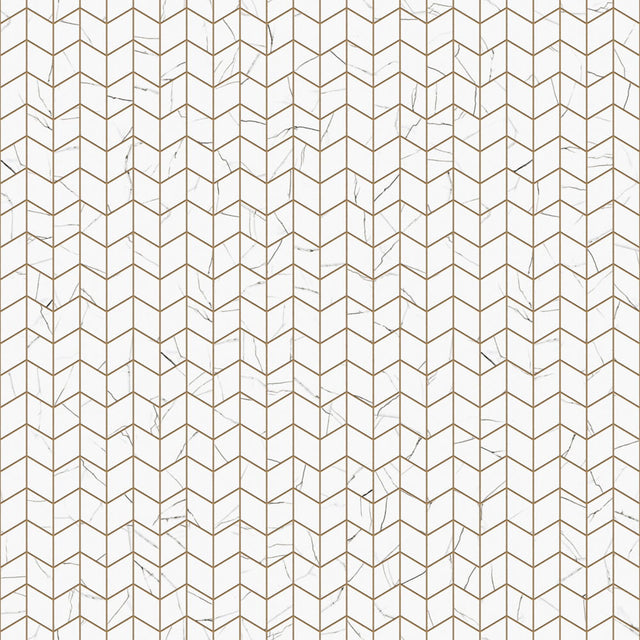 Porcelain stoneware mosaic on mesh for bathroom or kitchen 26.5 cm x 30.5 cm - White slate honed