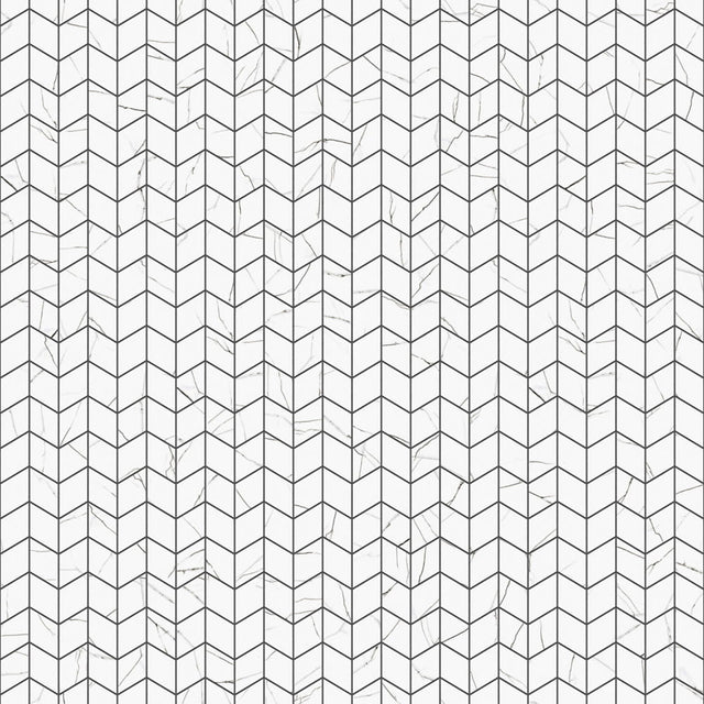 Porcelain stoneware mosaic on mesh for bathroom or kitchen 26.5 cm x 30.5 cm - White slate honed