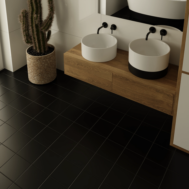 Piastrella decorativa in gres porcellanato 20 cm x 20 cm, classe I - Obsidian