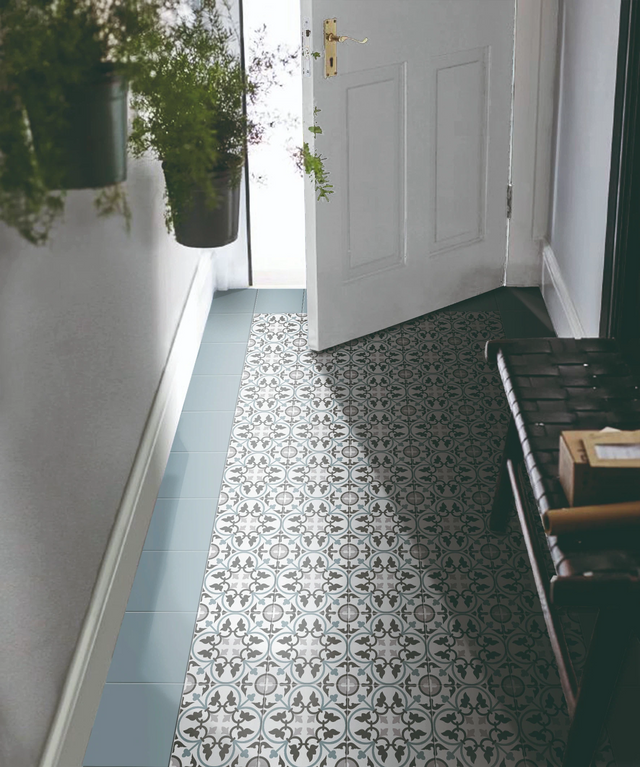 Decorative porcelain stoneware tile 20 cm x 20 cm, class I - Polar wind