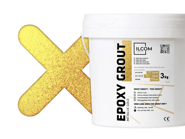 Zweikomponentiger Epoxidspachtel zur Fugenfüllung - Metallisches Gold