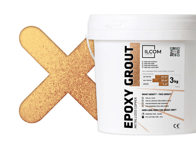 Two-component epoxy grout for joints from 1 to 15 mm - Metallic copper