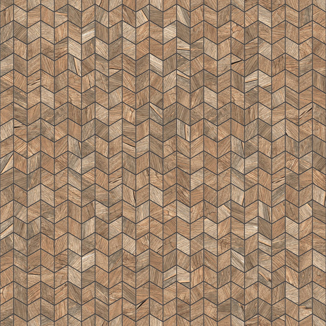 Mosaik aus Feinsteinzeug auf Netz für Bad oder Küche 26,5 cm x 30,5 cm - Brown cypress