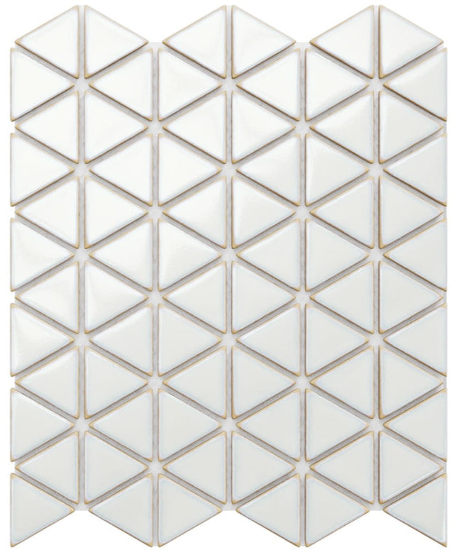 Keramikmosaik auf Netz für Bad oder Küche 26,3 cm x 30,3 cm - Dreieckige Decke