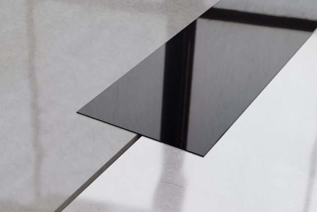 Striscia I in acciaio inossidabile decorativa per pareti nero lucido