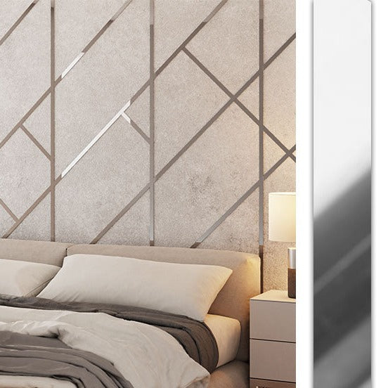 Striscia I in acciaio inossidabile decorativa per pareti argento lucido