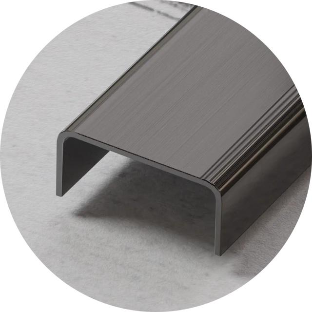 Stainless Steel C-Profile Connector - Gunmetal