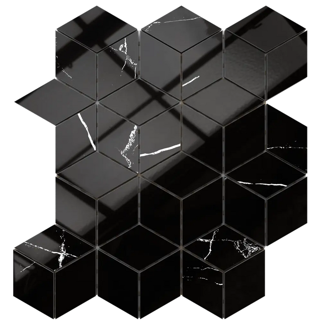 Mosaïque sur filet en grès pour salle de bain ou cuisine 30,5 cm x 26,5 cm - Maple diamond