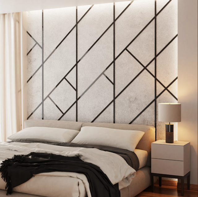 Striscia I in acciaio inossidabile decorativa per pareti nero lucido