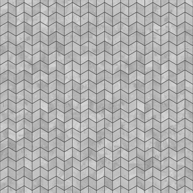 Mosaik aus Feinsteinzeug auf Netz für Bad oder Küche 26,5 cm x 30,5 cm - Grey sky sugar Chevron