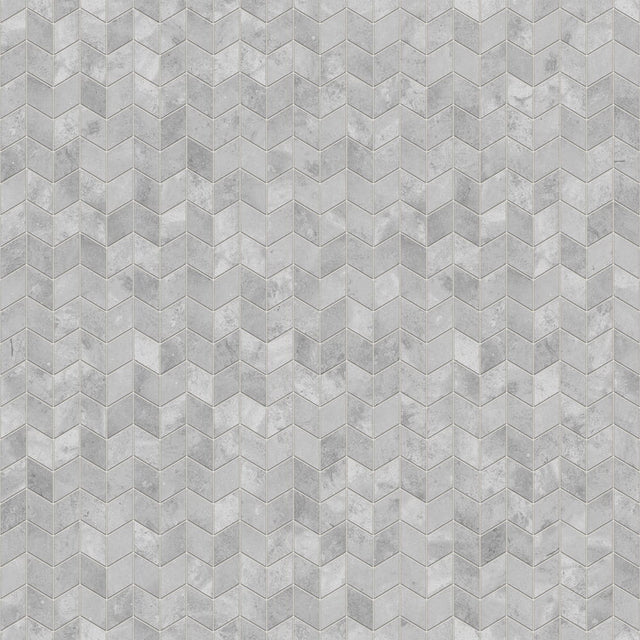 Mosaik aus Feinsteinzeug auf Netz für Bad oder Küche 26,5 cm x 30,5 cm - Grey sky sugar Chevron