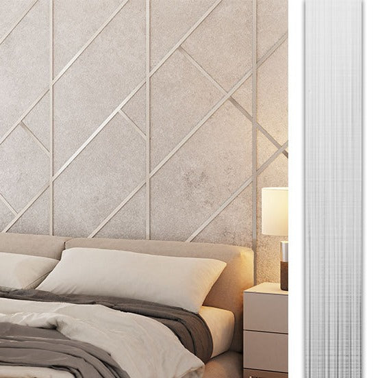Decorazione in Metallo Quadrati 1, Metallo, Argento, 101x3x50 cm