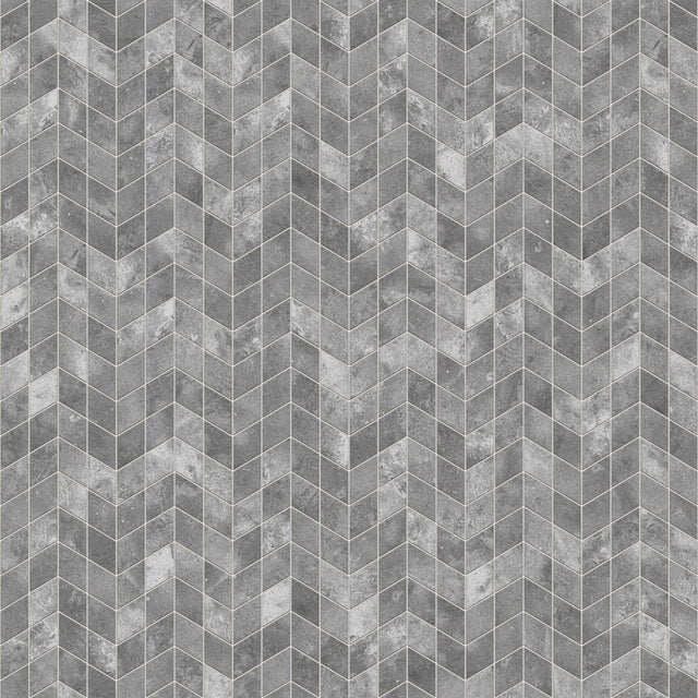 Porcelain stoneware mosaic on mesh for bathroom or kitchen 17.2 cm x 29.8 cm - Concrete sugar arrow