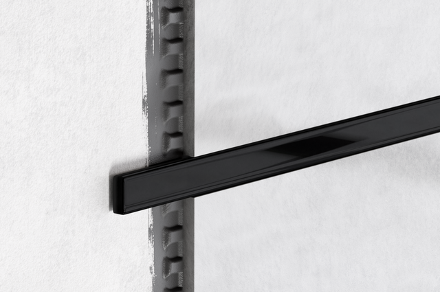 Dekorative Glasleiste für Bad oder Küche Schwarz absolut