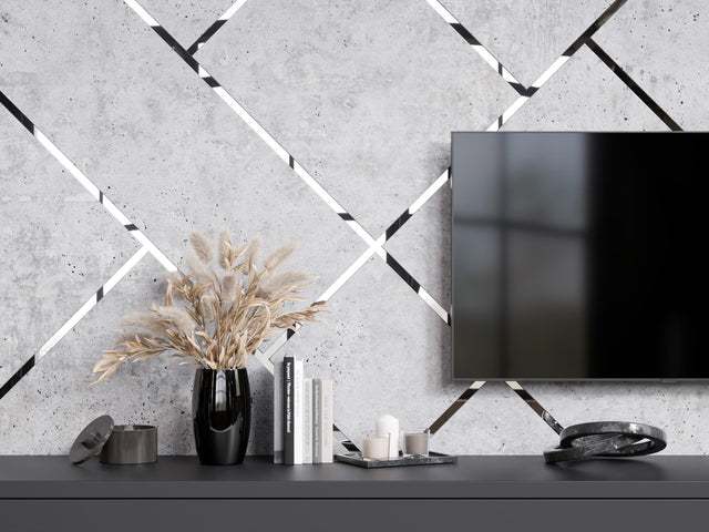 Self-adhesive decorative strip, 6 m - Glossy silver