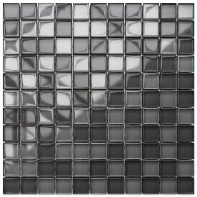 Glass mosaic on mesh for bathroom or kitchen 30 cm x 30 cm - Kafka