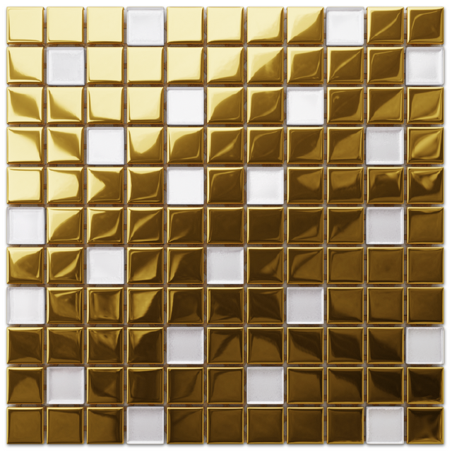 Mosaico in vetro su rete per bagno o cucina 30 cm x 30 cm –  Taj Mahal