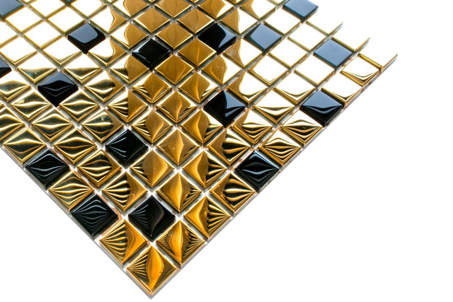 Mosaico in vetro su rete per bagno o cucina 30 cm x 30 cm - Cleopatra