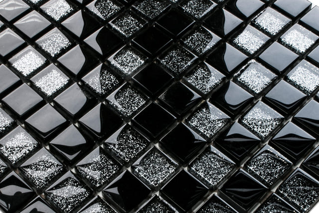 Mosaico in vetro su rete per bagno o cucina 30 cm x 30 cm - Obsession