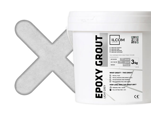 Two-component epoxy grout for joints from 1 to 15 mm - Light gray