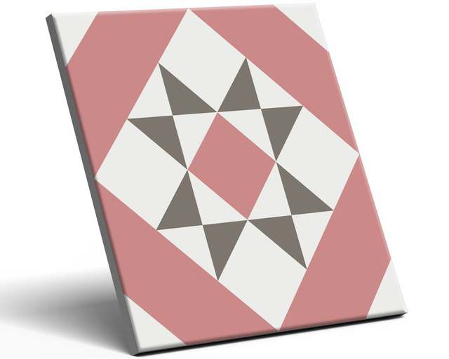 Piastrella decorativa in gres porcellanato 20 cm x 20 cm, classe I - Chinese rose