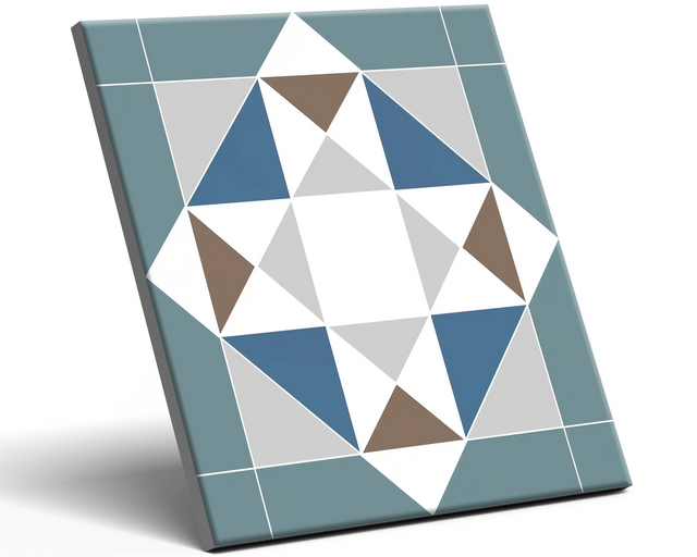 Piastrella decorativa in gres porcellanato 20 cm x 20 cm, classe I - Delphinium